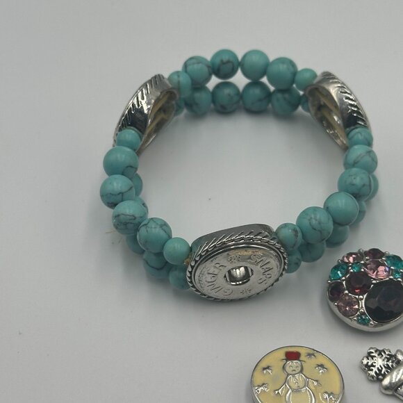 Ginger Snaps Lot Bracelet Keychain Charms Mixed Rhinestone Holiday Pieces - Picture 5 of 9